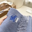 Sciarpa reversibile cashmere classico Burberry 32 x 180 blu/grigio