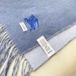 Sciarpa reversibile cashmere classico Burberry 32 x 180 blu/grigio