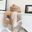 Sciarpa reversibile cashmere classico Burberry 32 x 180 Marrone/grigio