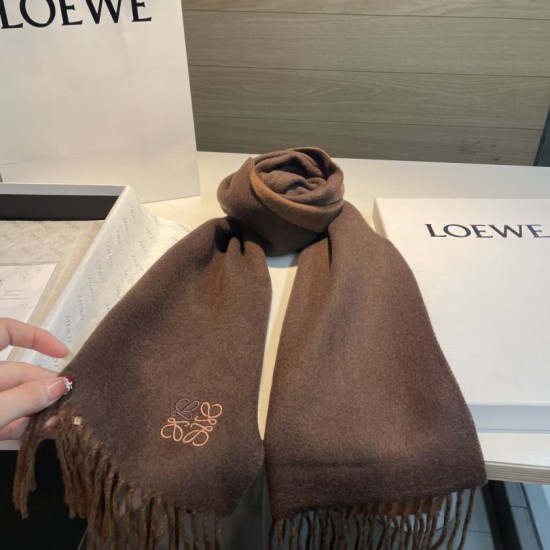 Sciarpa reversibile cashmere Loewe 30 x 180 Marrone