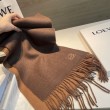 Sciarpa reversibile cashmere Loewe 30 x 180 Marrone