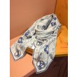 sciarpe reversibile LV velluto multicolore monogramma LV™ 140 Bianco
