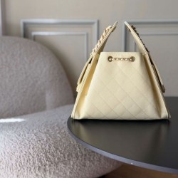 Replica di lusso Borse a mano Chanel 25 piccola Hobo AS5293 Giallo Imitazioni Cloni Borse a mano Chanel 25 piccola Hobo AS5293 Giallo firmate