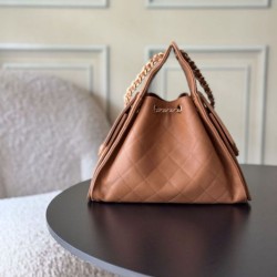 Cloni Borse a mano Chanel 25 piccola Hobo AS5293 Marrone firmate