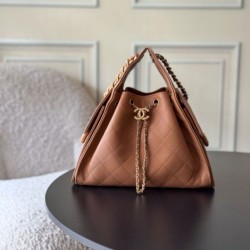 Cloni Borse a mano Chanel 25 piccola Hobo AS5293 Marrone firmate