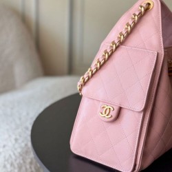 Replica di lusso Borse a mano Chanel 25 piccola Hobo AS5293 Rosa Imitazioni Cloni Borse a mano Chanel 25 piccola Hobo AS5293 Rosa firmate