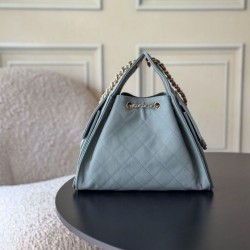 Replica di lusso Borse a mano Chanel 25 piccola Hobo AS5293 azzurro Imitazioni Cloni Borse a mano Chanel 25 piccola Hobo AS5293 azzurro firmate
