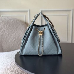 Cloni Borse a mano Chanel 25 piccola Hobo AS5293 azzurro firmate