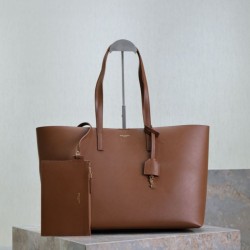 Cloni Borse Tote shopping YSL Saint Laurent East/West Caramello firmate