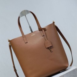 Replica di lusso Borsa 1:1 shopping Tote YSL Saint Laurent Toy North/South verticale Marrone Imitazioni Cloni Borsa Replica 1:1 shopping Tote YSL Saint Laurent Toy North/South verticale Marrone firmate