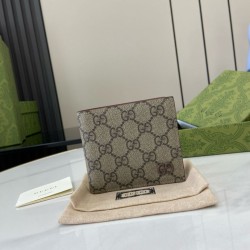 Cloni Pari all'originale replica di alta qualit&agrave; Portafoglio bi-fold Gucci Ophidia 768243 Marrone firmate