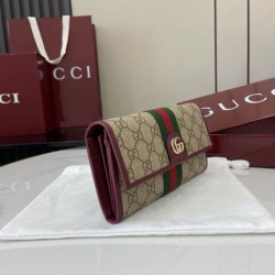 Replica di lusso Dettagli perfetti Portafoglio continentale Gucci Ophidia 838485 Borgogna Imitazioni Cloni Dettagli perfetti Portafoglio continentale Gucci Ophidia 838485 Borgogna firmate