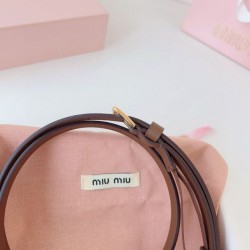 Cloni Cintura con fibbia color oro Miu Miu 15mm marrone firmate