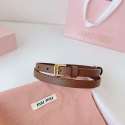 Cloni Cintura con fibbia color oro Miu Miu 15mm marrone firmate