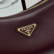 Borsa a tracolla Prada Aimée media bordeaux