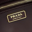 Borsa a tracolla Prada Aimée media bordeaux