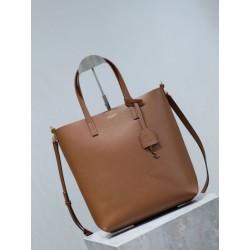 Borsa Replica 1:1 shopping Tote YSL Saint Laurent Toy North/South verticale Marrone