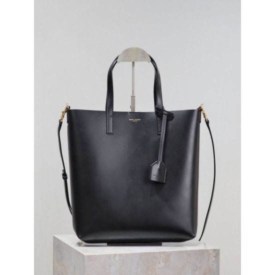 Replica Perfetta shopping Tote YSL Saint Laurent Toy North/South verticale Nero