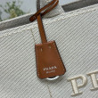 Borse tote Prada Jardinière extra large in tela di cotone Beige Borse tote Prada Jardinière extra large in tela di cotone Beige