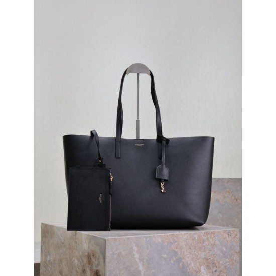 Borse Tote shopping YSL Saint Laurent East/West Nero