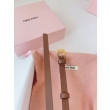Cintura con fibbia color oro Miu Miu 15mm marrone