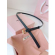 Cintura con fibbia color oro Miu Miu 15mm Nero Cintura con fibbia color oro Miu Miu 15mm Nero
