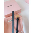 Cintura con fibbia color oro Miu Miu 15mm Nero Cintura con fibbia color oro Miu Miu 15mm Nero