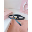 Cintura con fibbia color oro Miu Miu 15mm Nero Cintura con fibbia color oro Miu Miu 15mm Nero