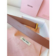 Cintura con fibbia color oro Miu Miu 35mm marrone