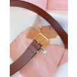 Cintura con fibbia color oro Miu Miu 35mm marrone