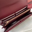 Dettagli perfetti Portafoglio continentale Gucci Ophidia 838485 Borgogna