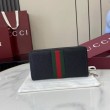 Dettagli perfetti Portafoglio Gucci Ophidia con cerniera 838694 Nero