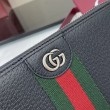 Dettagli perfetti Portafoglio Gucci Ophidia con cerniera 838694 Nero
