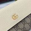 Portafoglio Gucci GG Marmont bicolore con catena 546585 marrone/Bianco