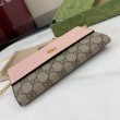 Portafoglio Gucci GG Marmont bicolore con catena 546585 marrone/Rosa