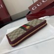 Portafoglio Gucci Ophidia con cerniera 838619 Borgogna