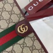 Portafoglio Gucci Ophidia con cerniera 838619 Borgogna