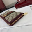 Portafoglio Gucci Ophidia con cerniera 838619 Borgogna
