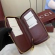 Portafoglio Gucci Ophidia con cerniera 838619 Borgogna