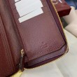 Portafoglio Gucci Ophidia con cerniera 838619 Borgogna