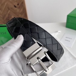 Replica di lusso Cintura Intreccio Intreccio Reversibile Check Da Uomo Bottega Veneta Nero Argento Imitazioni Cloni Cintura Intreccio Intreccio Reversibile Check Da Uomo Bottega Veneta Nero Argento firmate