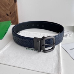 Cloni Cintura reversibile da uomo Bottega Veneta Intreccio Blu firmate