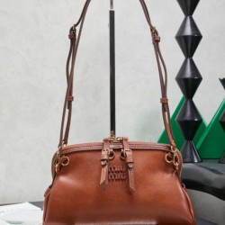 Cloni Pochette Miu Miu Honey Caprice con stampa a conchiglia 5BF131 Marrone firmate