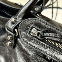 Replica di lusso Borsa a tracolla Balenciaga Le City East-West Nero Imitazioni Cloni Borsa a tracolla Balenciaga Le City East-West Nero firmate