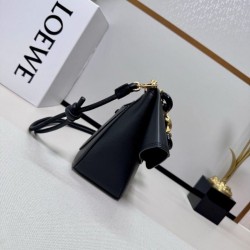 Replica di lusso Borse Firmate a tracolla media Loewe Ola nera Imitazioni Cloni Borse Firmate Replica a tracolla media Loewe Ola nera firmate