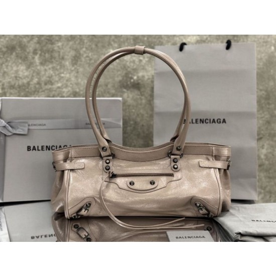 Borsa a tracolla Balenciaga Le City East-West Rosa