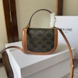 Borsa Celine Mini Besace Clea Triomphe Canvas Pelle di vitello