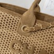 Borsa tote Chanel Deauville Beach Shopping AS3257 rafia Marrone
