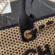 Borsa tote Chanel Deauville Beach Shopping AS3257 Rafia Nero