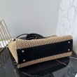 Borsa tote Chanel Deauville Beach Shopping AS3257 Rafia Nero